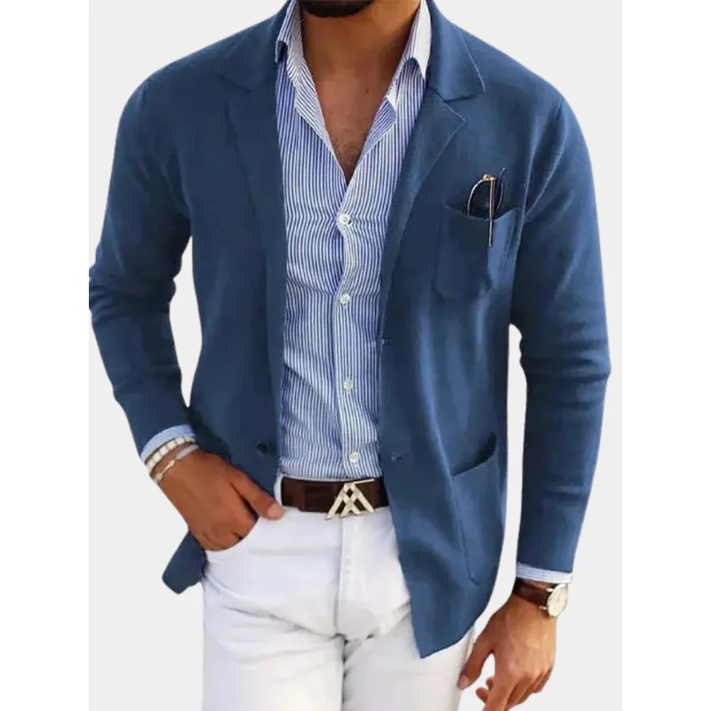 Kaven - Men's Blazer Cardigan Knit Shawl Collar Open Front
