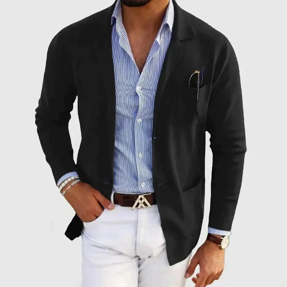 Kaven - Men's Blazer Cardigan Knit Shawl Collar Open Front