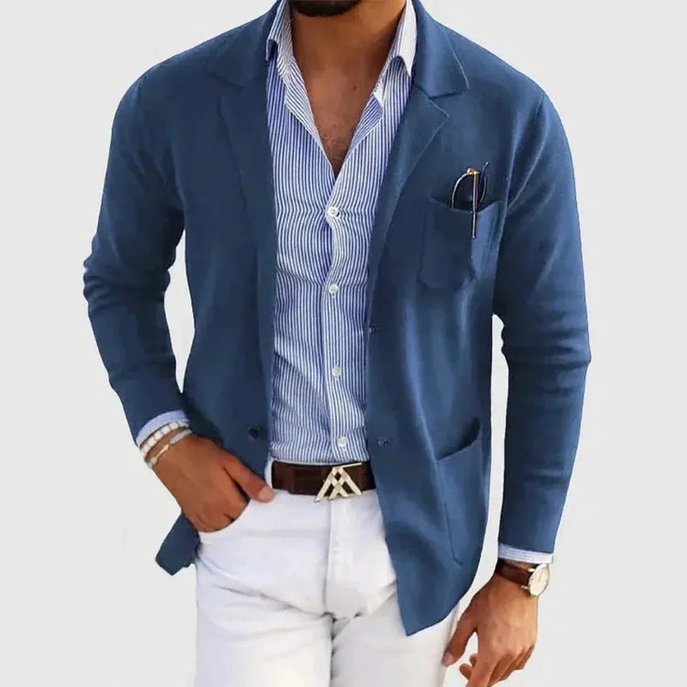 Kaven - Men's Blazer Cardigan Knit Shawl Collar Open Front