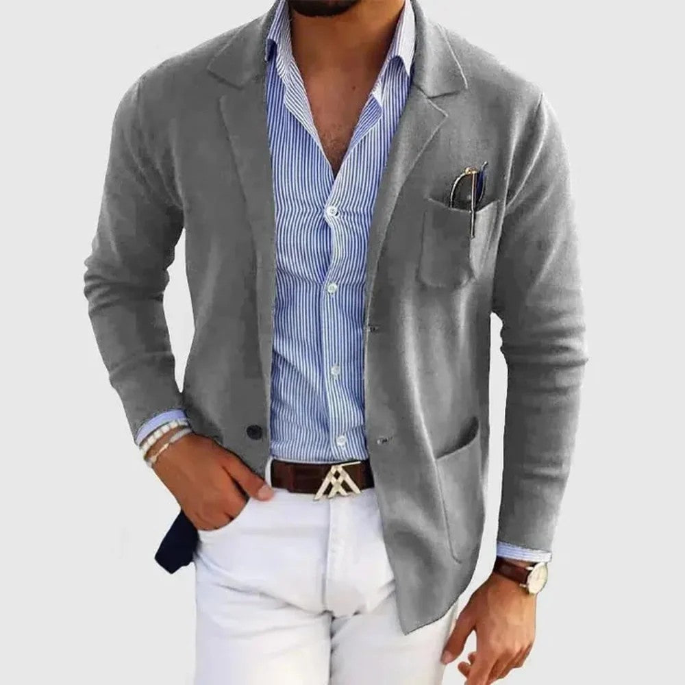 Kaven - Men's Blazer Cardigan Knit Shawl Collar Open Front