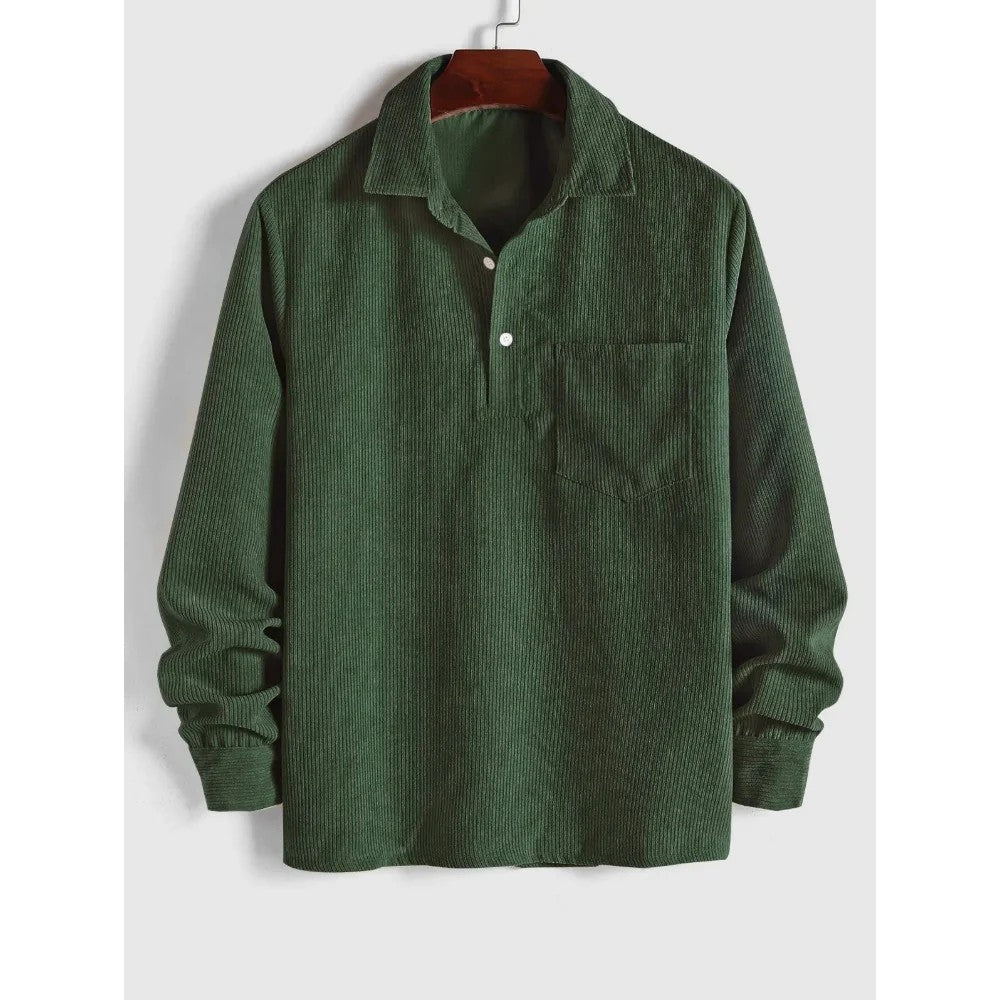 Kaven - Men's Button-Up Shirt Long Sleeve Relaxed Fit