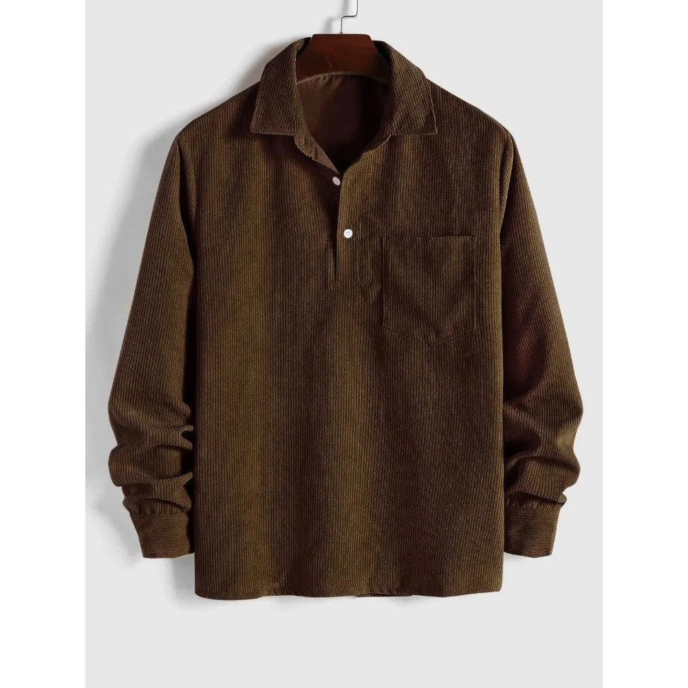 Kaven - Men's Button-Up Shirt Long Sleeve Relaxed Fit