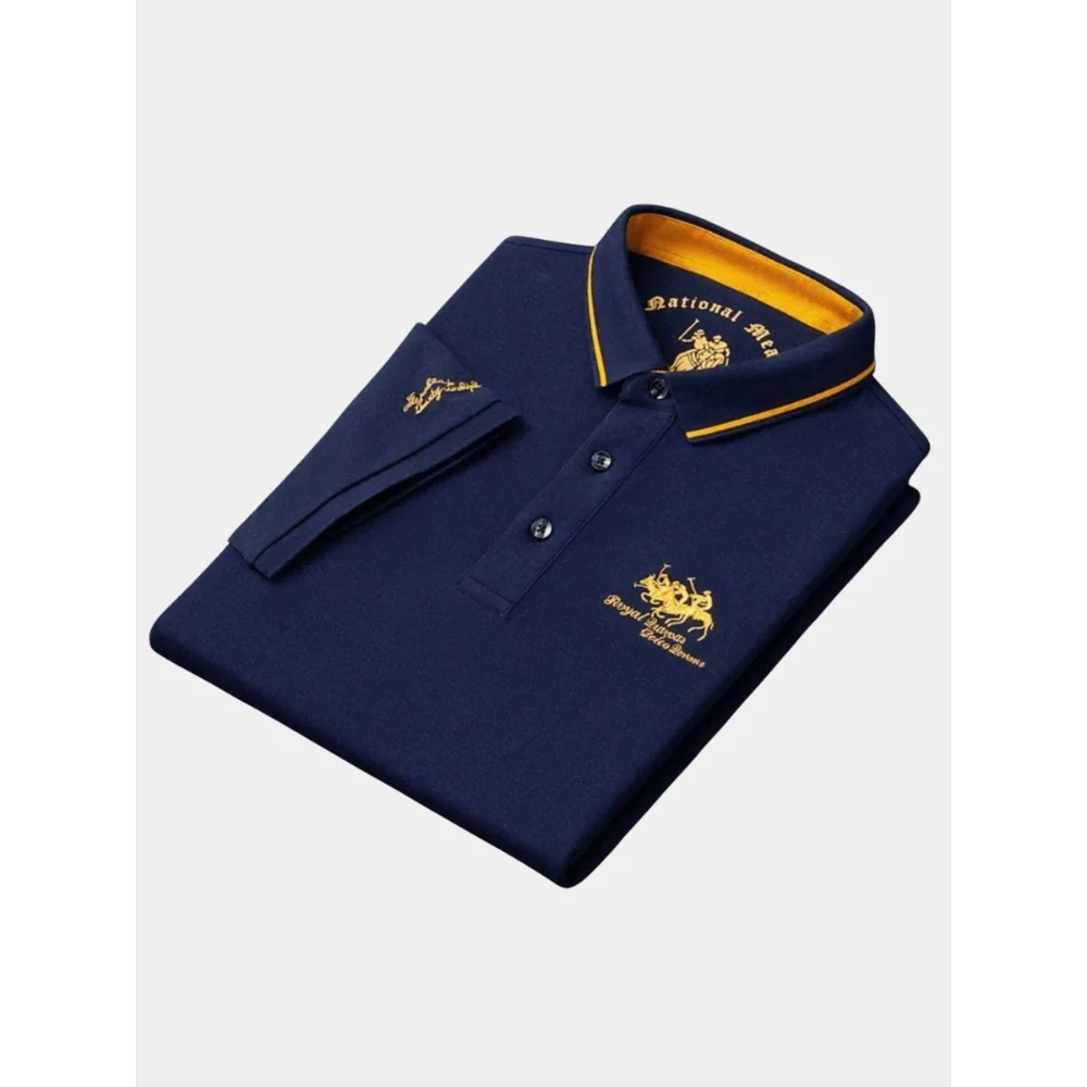 Kaven - Men's Polo Shirt Contrast Collar Short Sleeve Breathable