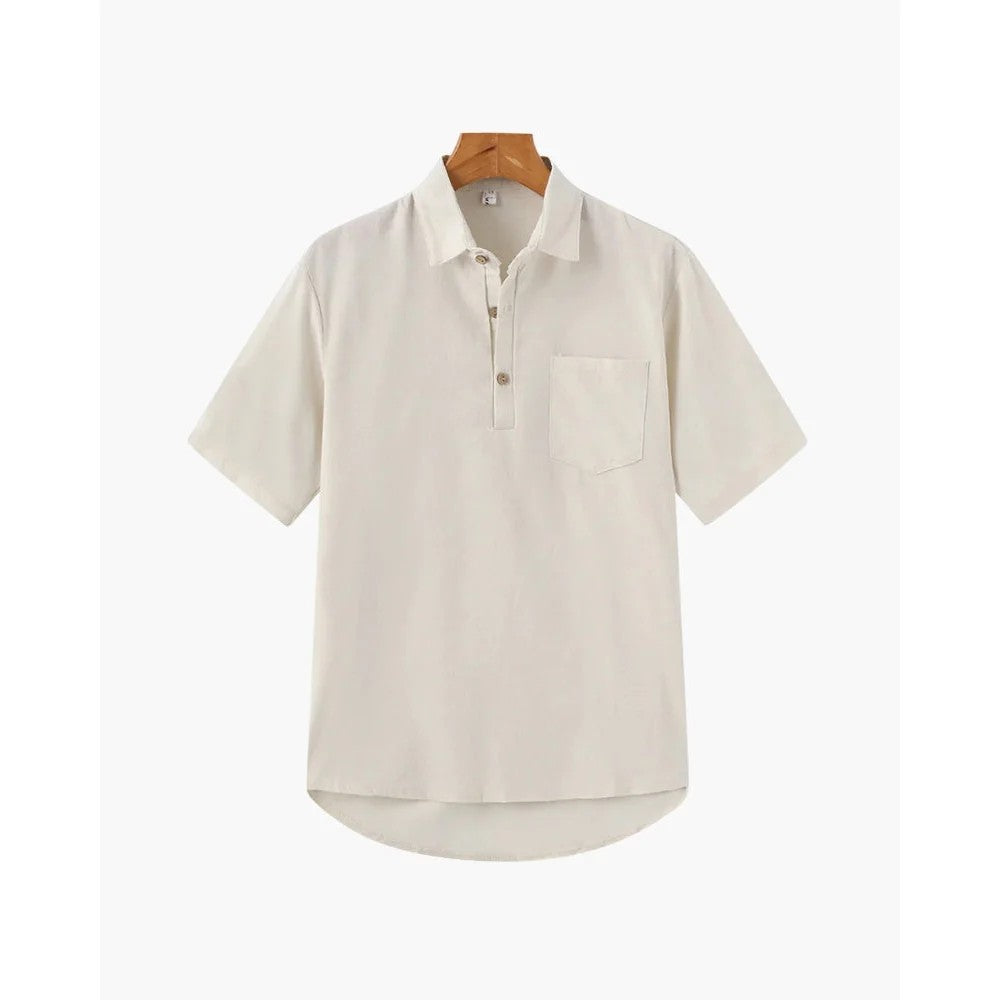 Kaven - Men's Polo Shirt Short Sleeve Chest Pocket Relaxed Fit