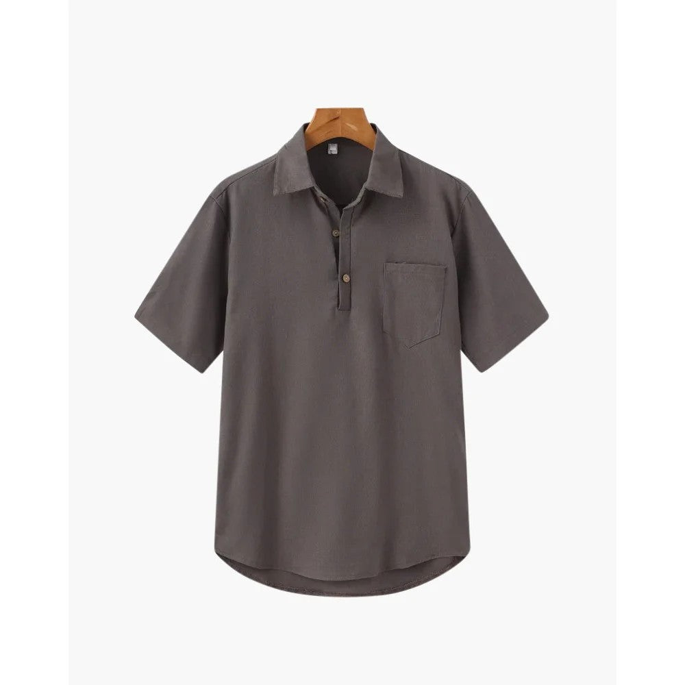 Kaven - Men's Polo Shirt Short Sleeve Chest Pocket Relaxed Fit