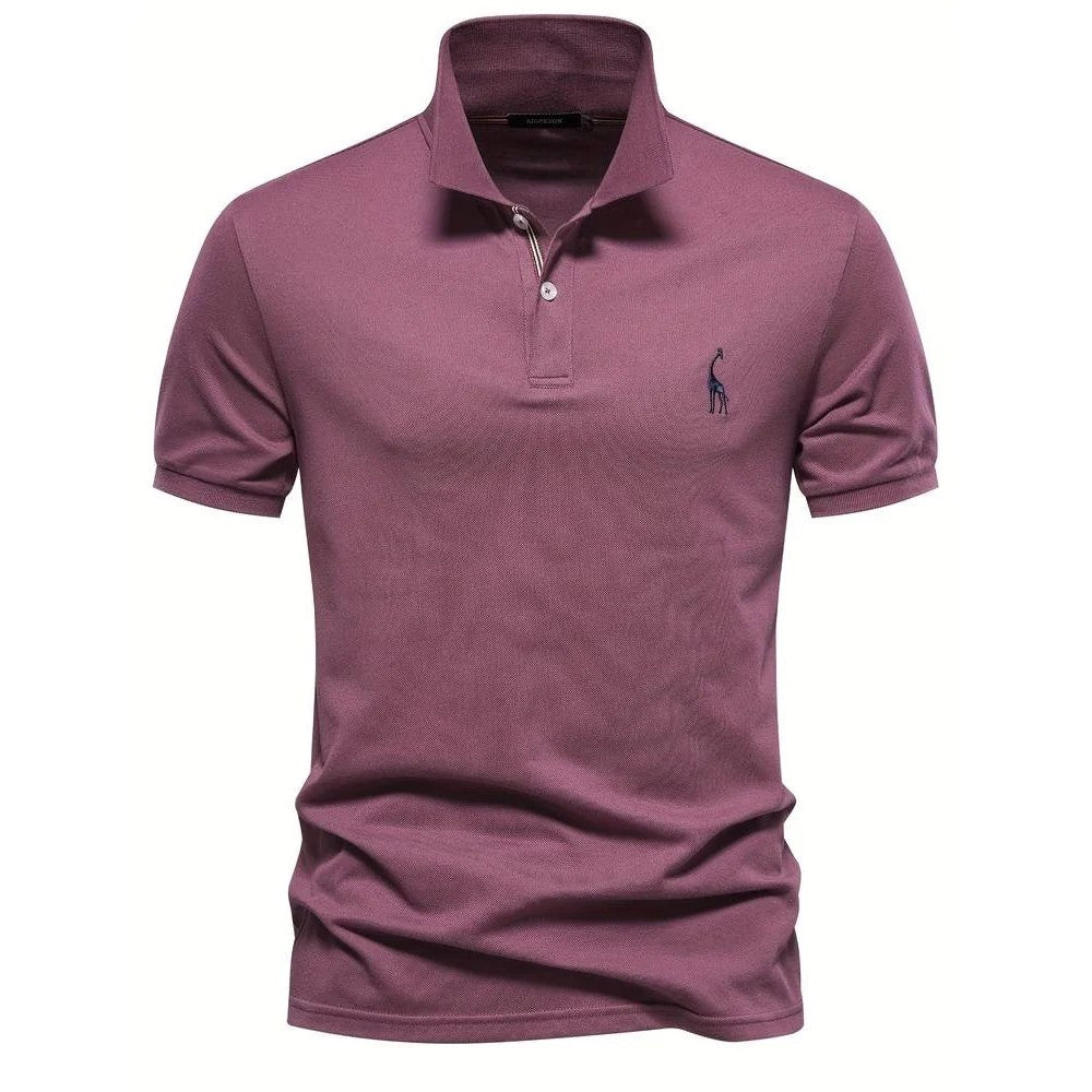 Kaven - Men's Polo Shirt Short Sleeve Contrast Placket Stretch