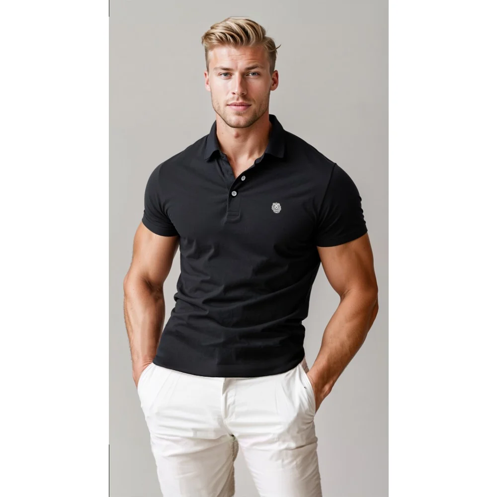 Kaven - Men's Polo Shirt Slim Fit Short Sleeve Stretch