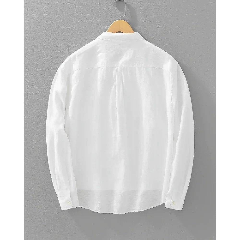 Kaven - Men's Popover Shirt Cotton Linen Relaxed Oversized Fit