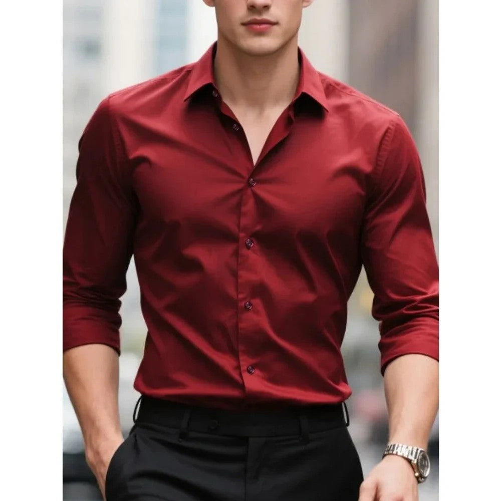 Kaven - Men's Slim Fit Shirt Long Sleeve Button-Down Sharp Collar