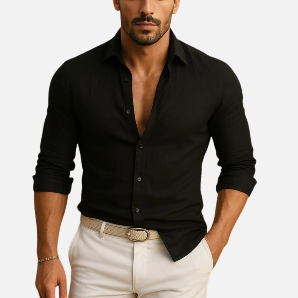 Kaven - Men's Slim Fit Shirt Long Sleeve Lightweight Breathable
