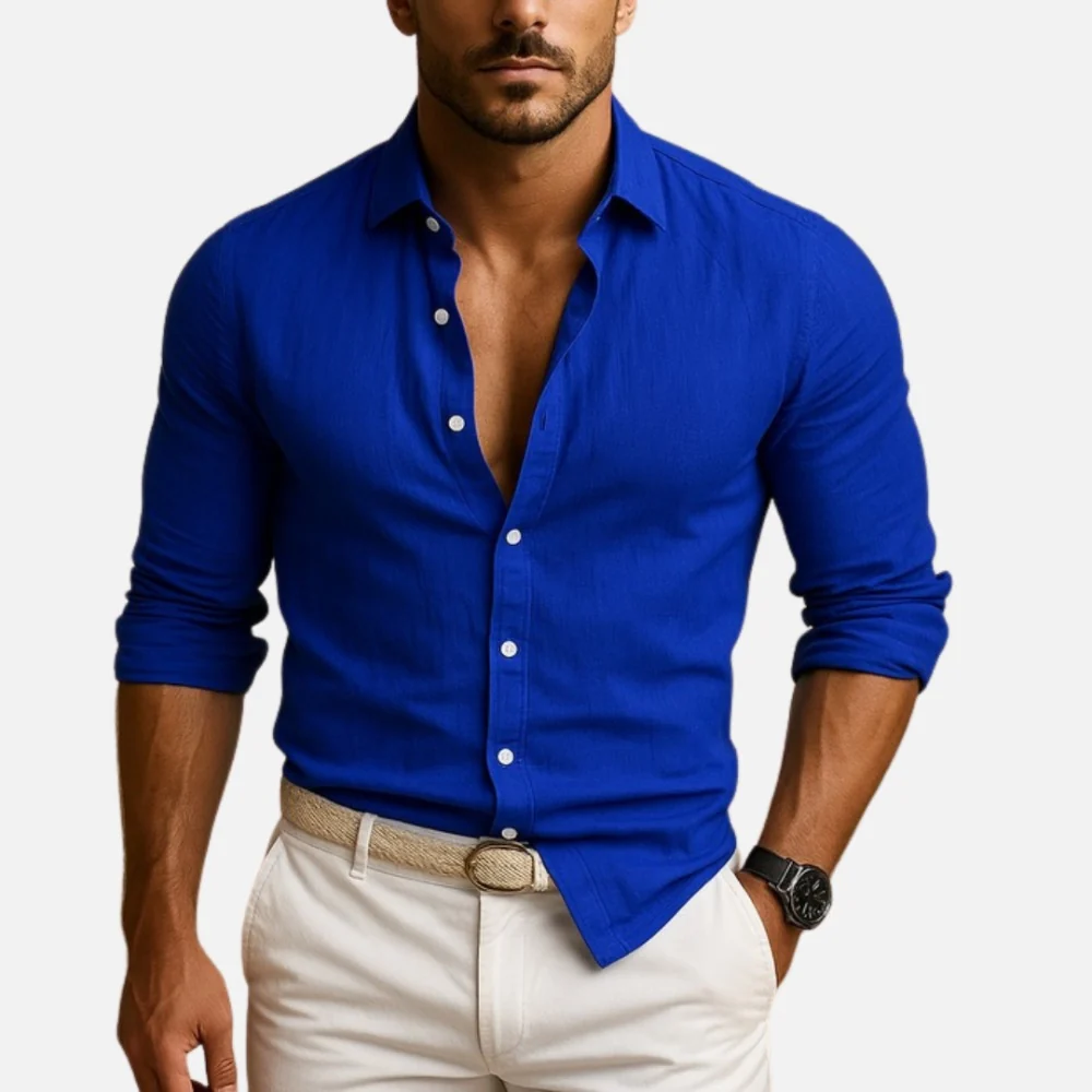 Kaven - Men's Slim Fit Shirt Long Sleeve Lightweight Breathable
