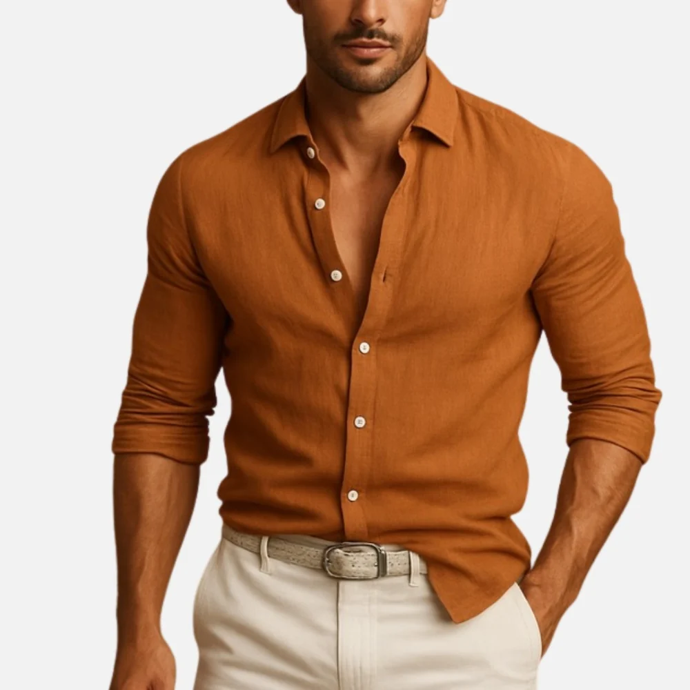 Kaven - Men's Slim Fit Shirt Long Sleeve Lightweight Breathable
