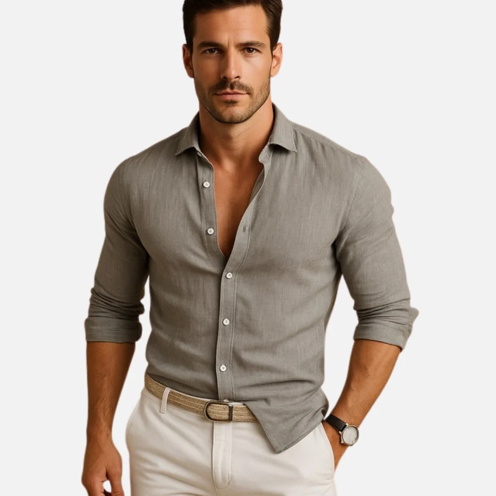 Kaven - Men's Slim Fit Shirt Long Sleeve Lightweight Breathable