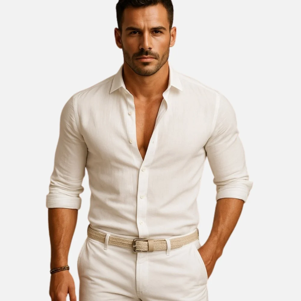Kaven - Men's Slim Fit Shirt Long Sleeve Lightweight Breathable