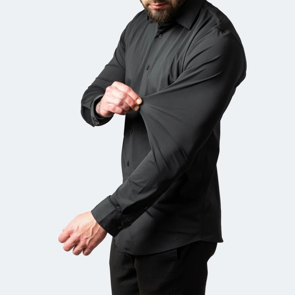 Kaven - Men's Stretch Shirt Long Sleeve Button-Down Crease Resistant