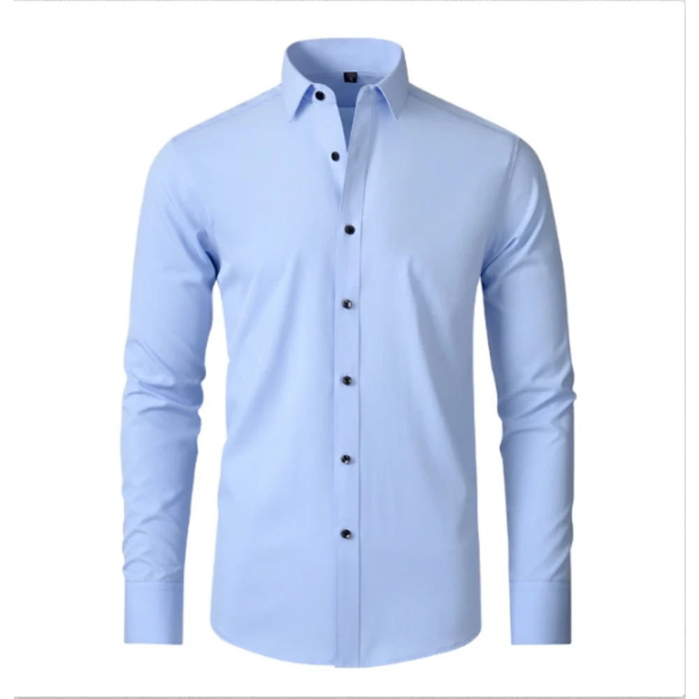 Kaven - Men's Stretch Shirt Long Sleeve Button-Down Crease Resistant