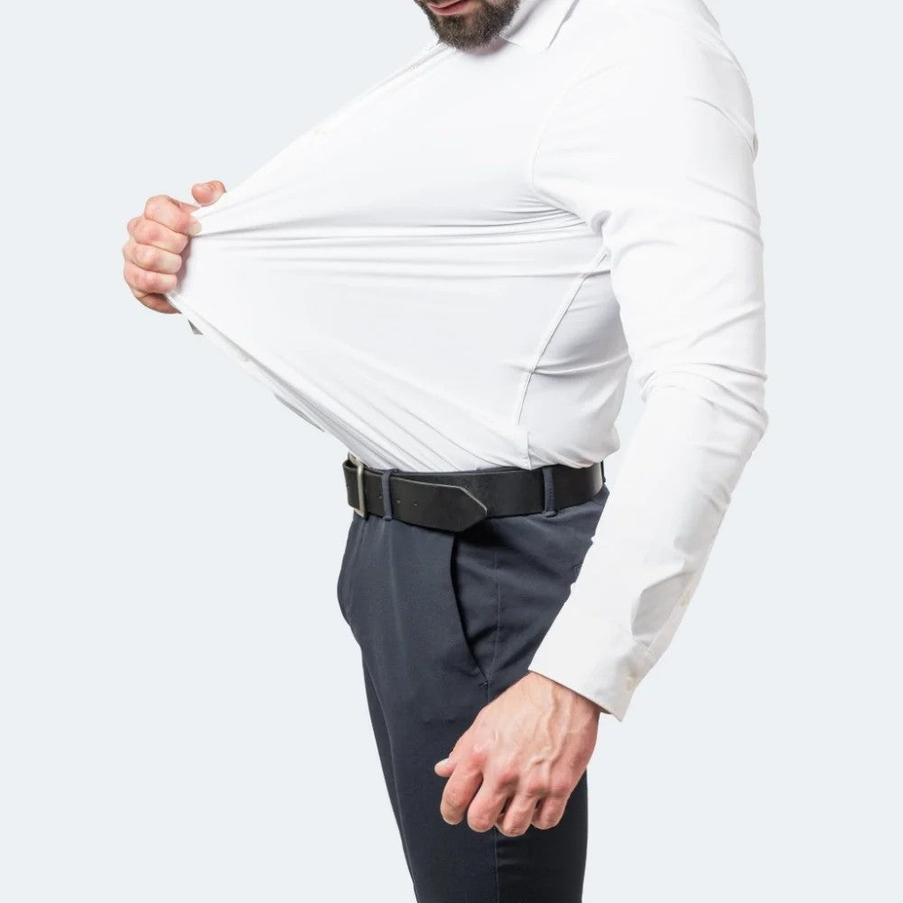 Kaven - Men's Stretch Shirt Long Sleeve Button-Down Crease Resistant
