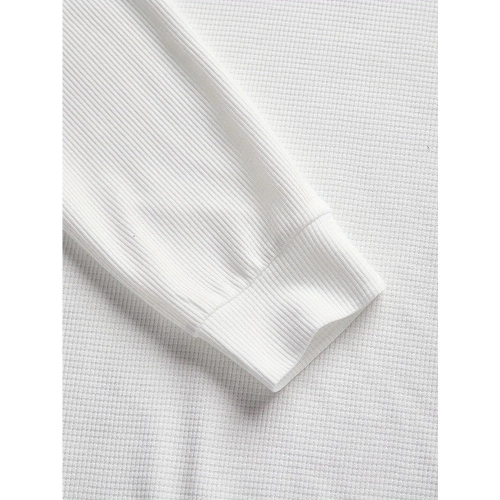 Kaven - Men's Textured Jumper Crew Neck Elbow Patches