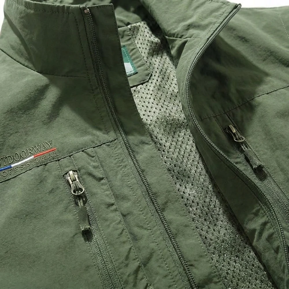 Kaven - Men's Utility Vest Multi Pocket Zip Front Lightweight