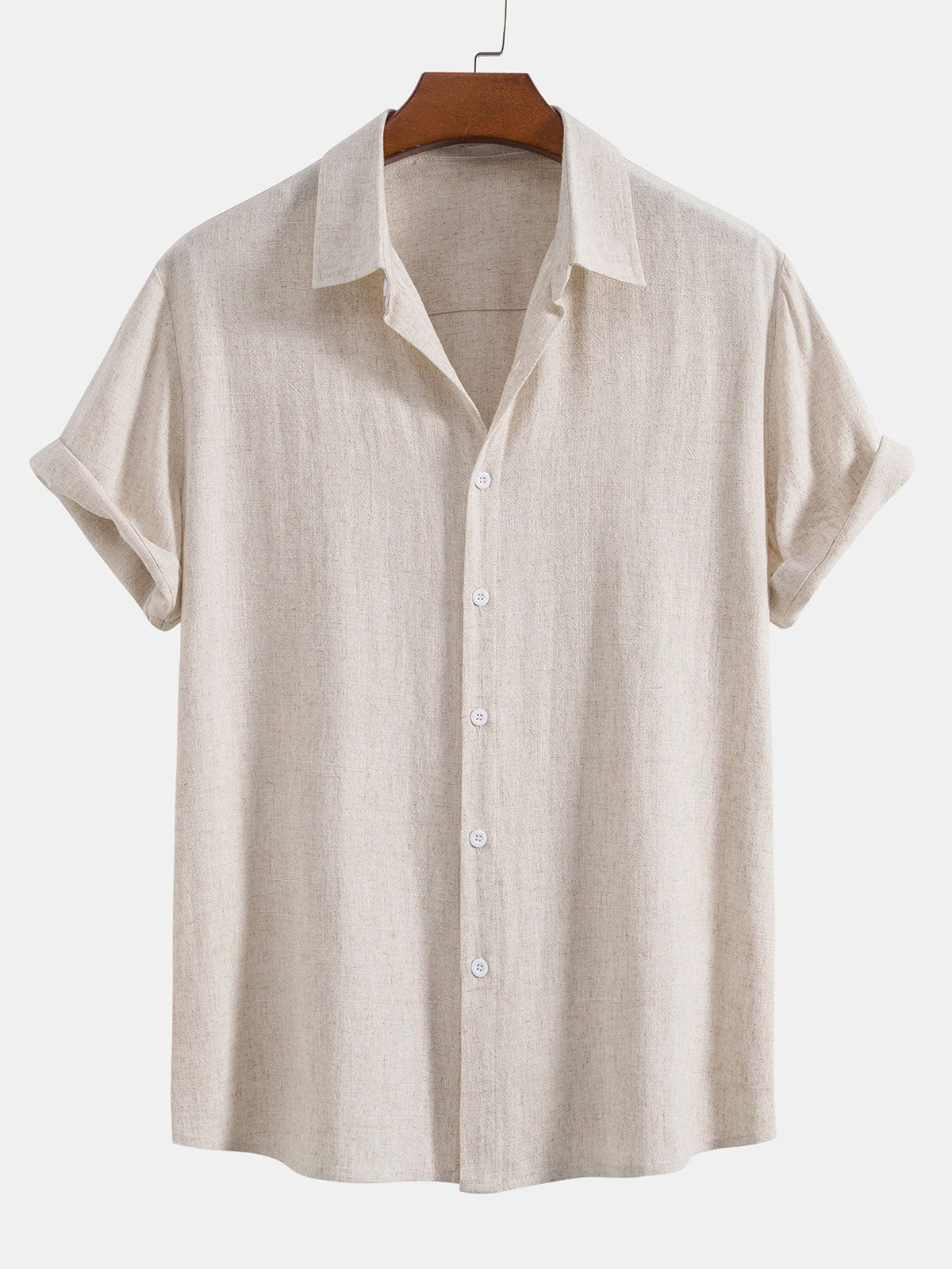Kaven Linen Blend Shirt - Beige