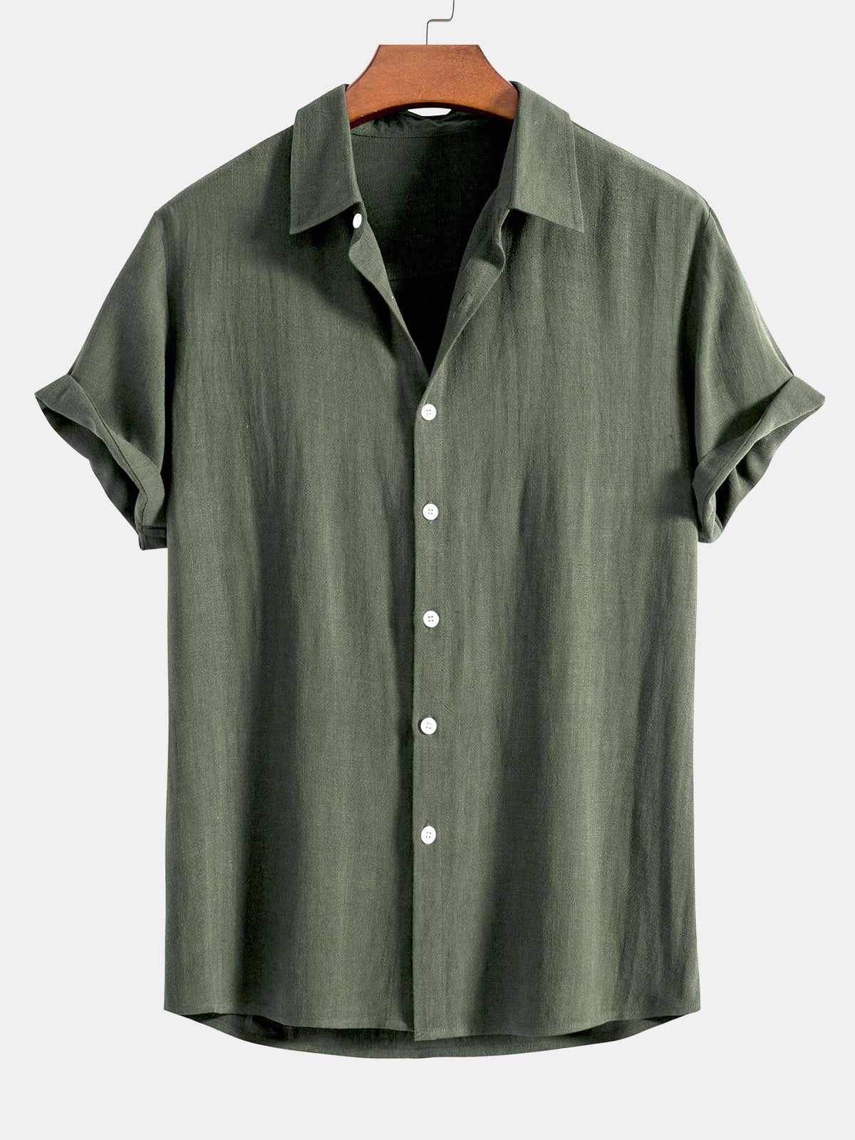 Kaven Linen Blend Shirt - Green