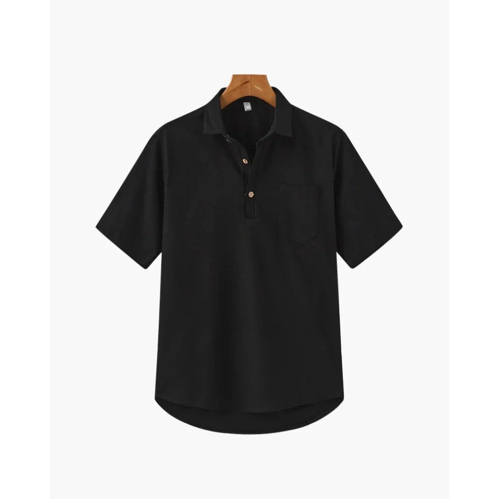 Kaven - Men's Polo Shirt Short Sleeve Chest Pocket Relaxed Fit