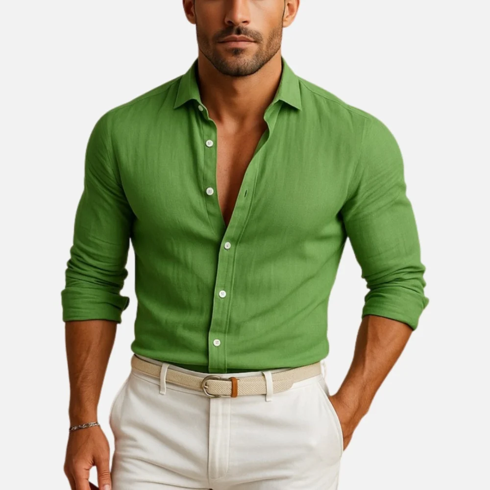 Kaven - Men's Slim Fit Shirt Long Sleeve Lightweight Breathable