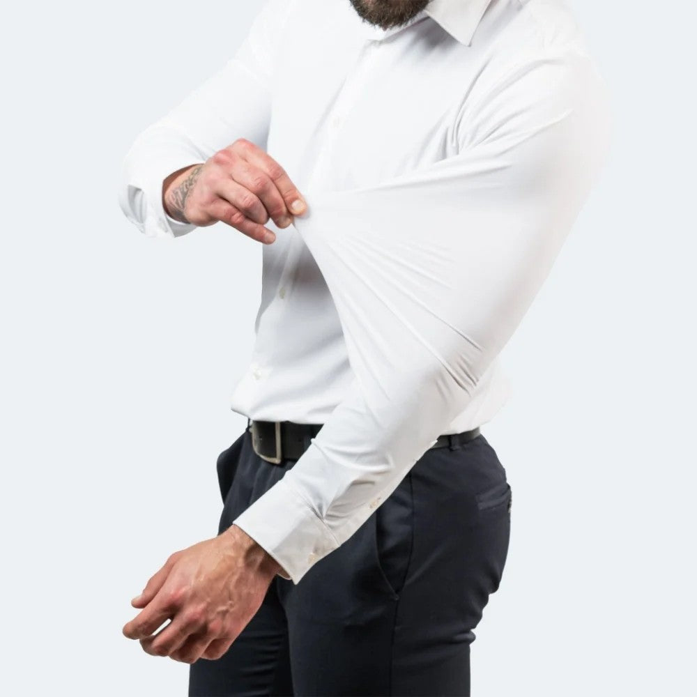 Kaven - Men's Stretch Shirt Long Sleeve Button-Down Crease Resistant