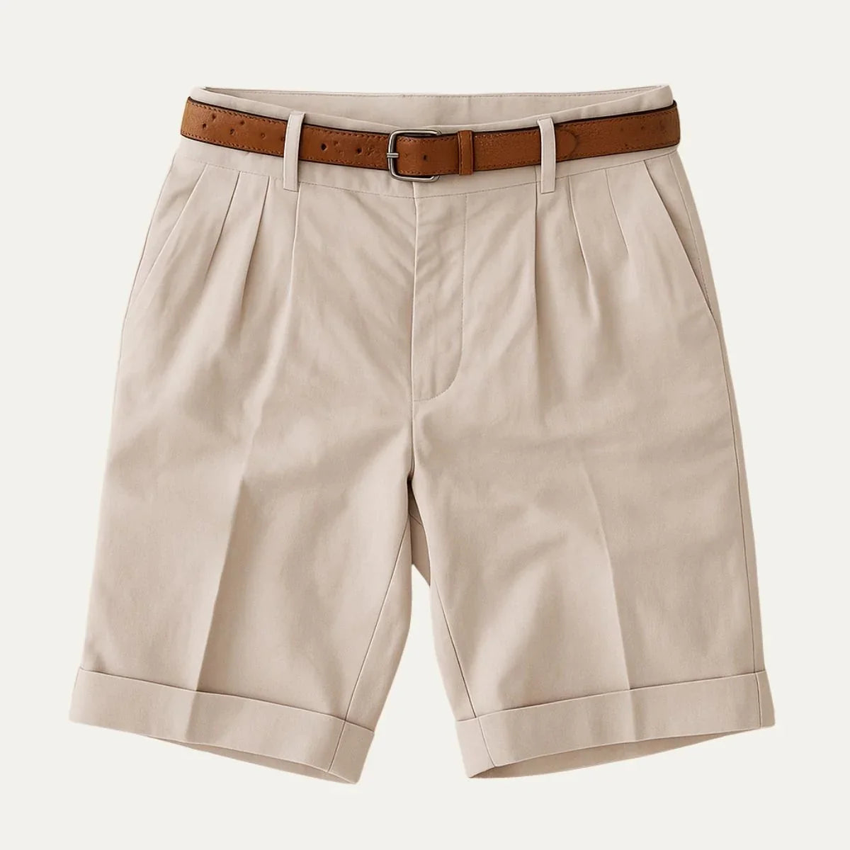 Kaven Pleated Linen Shorts - detail