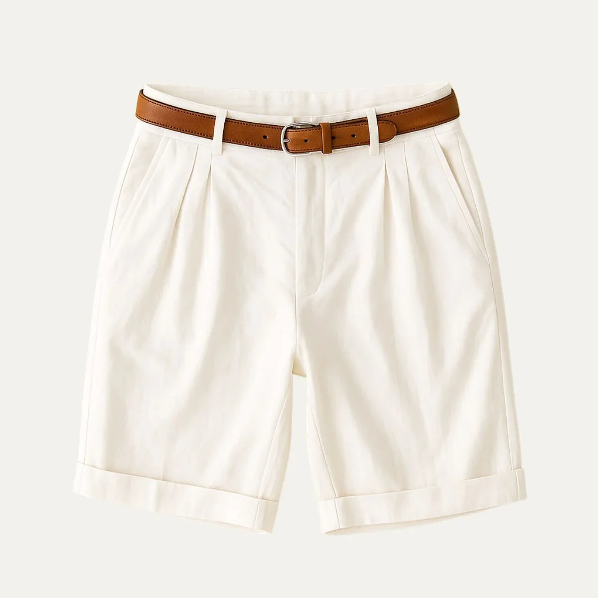 Kaven Pleated Linen Shorts - detail