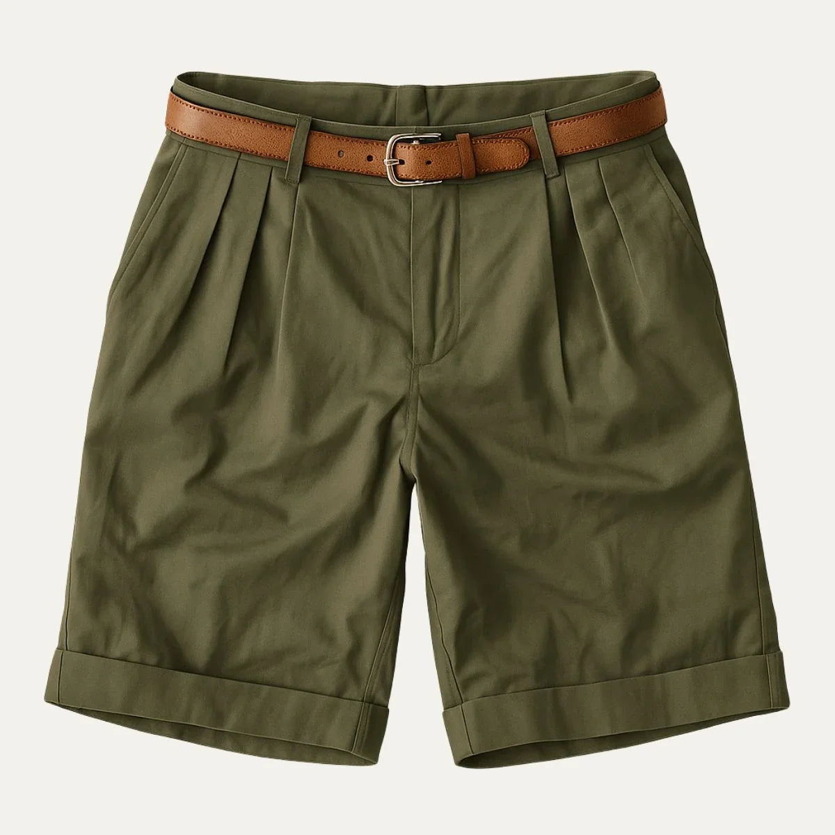 Kaven Pleated Linen Shorts - detail