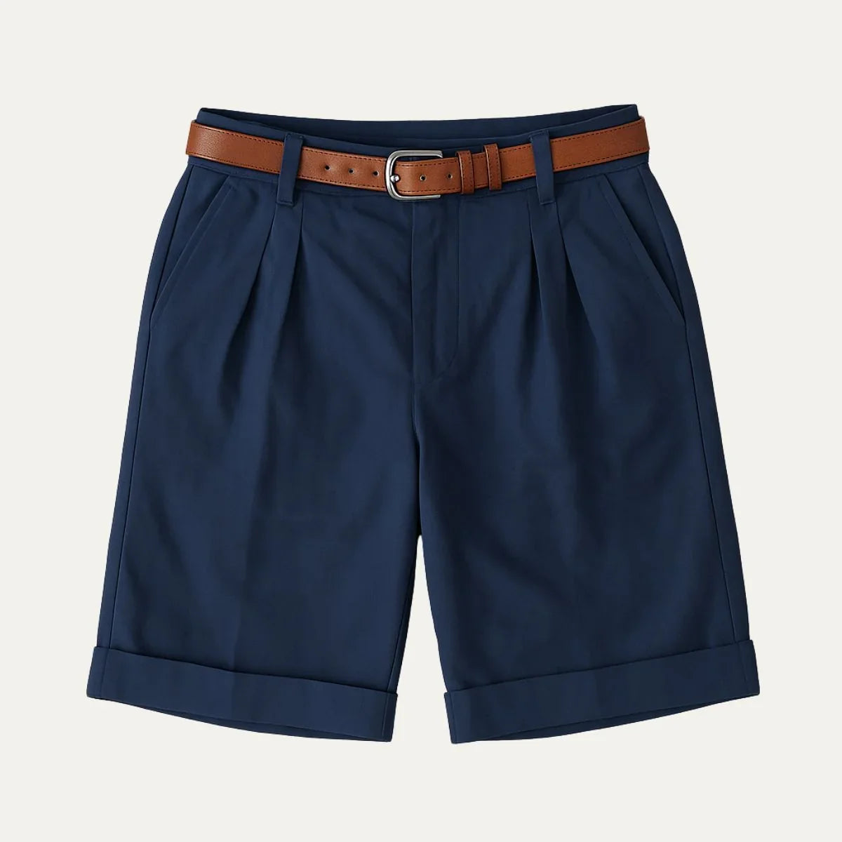Kaven Pleated Linen Shorts - detail