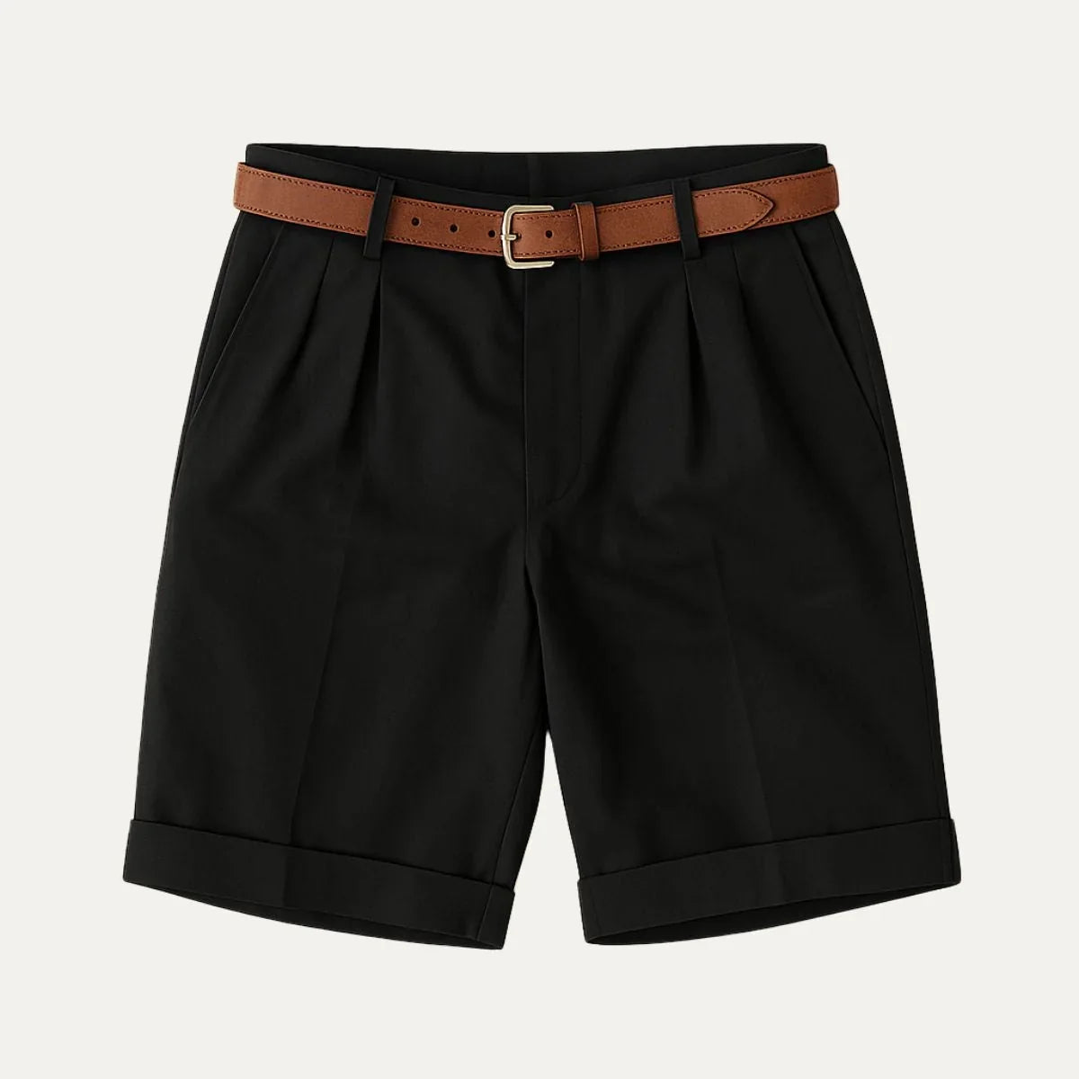Kaven Pleated Linen Shorts - detail