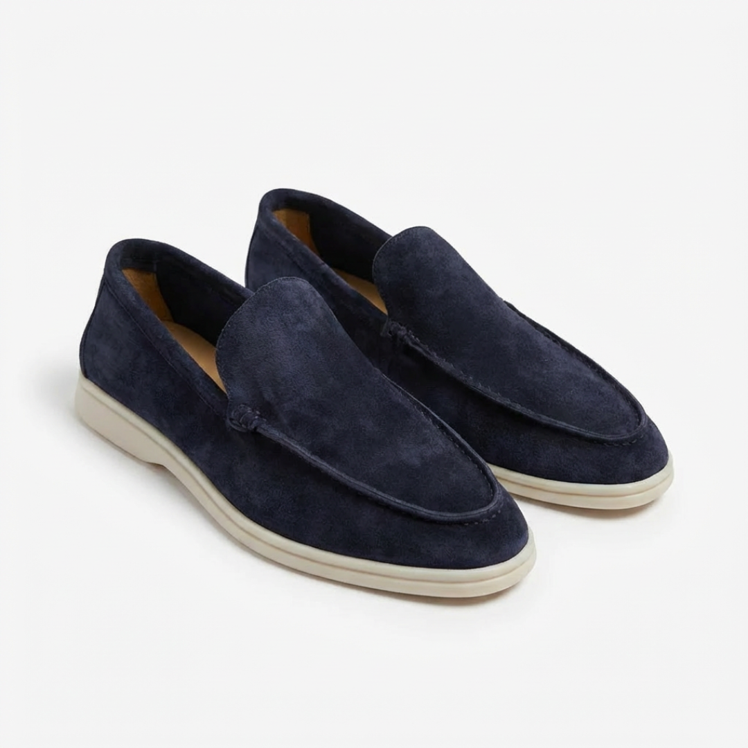 Slip-On Loafers - Navy Blue