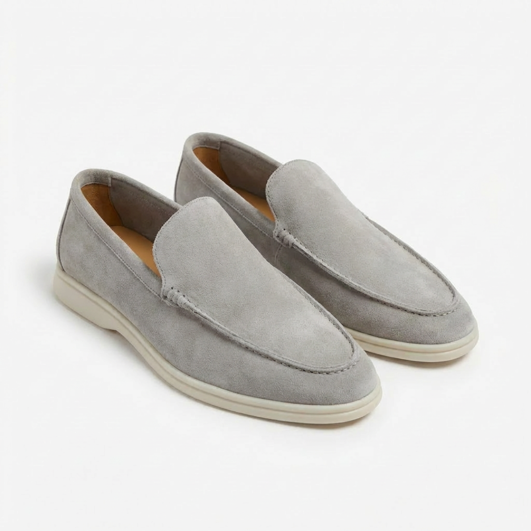 Slip-On Loafers - Gray