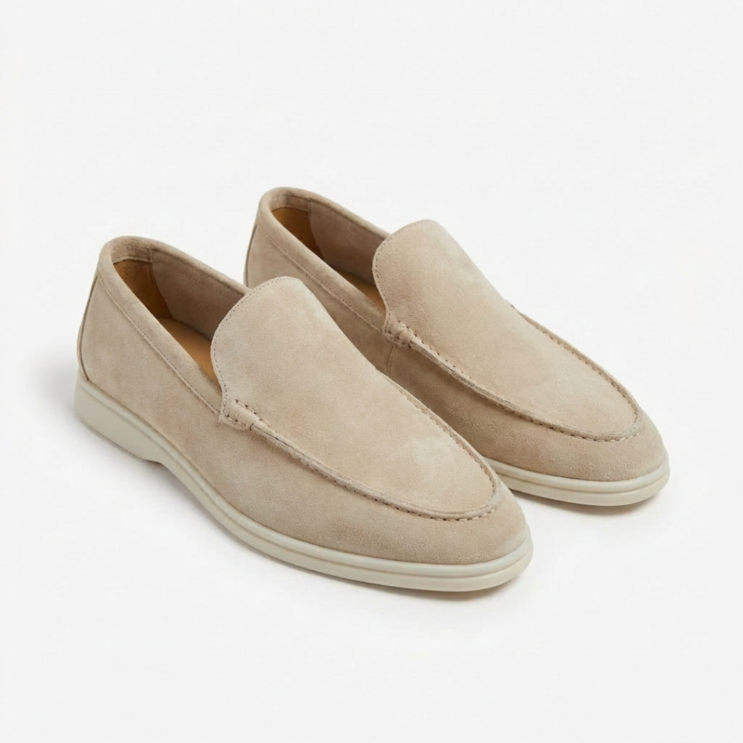 Slip-On Loafers - Beige