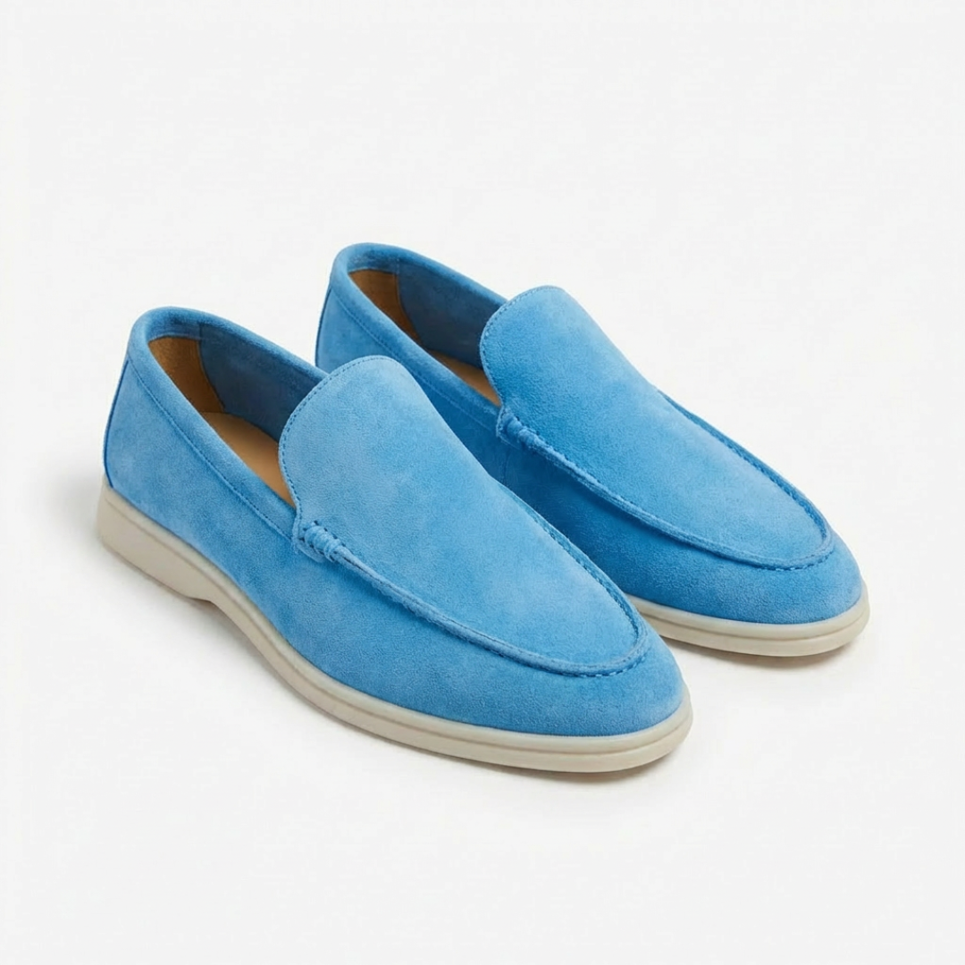 Slip-On Loafers - Blue Aquamarine